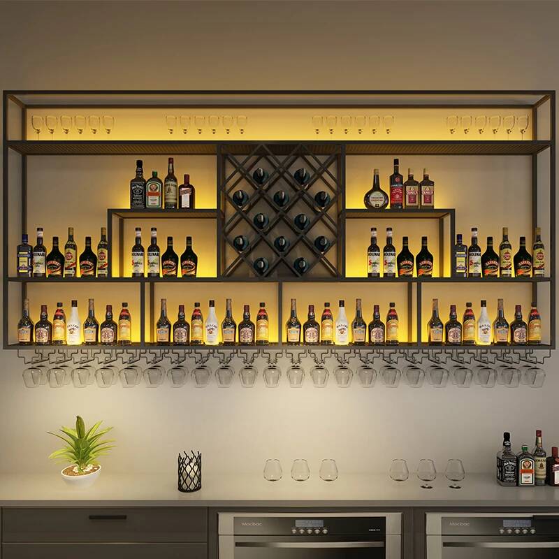 Wine Beer Rack - ﻿wall Mounted Lights Display Cabinet Space