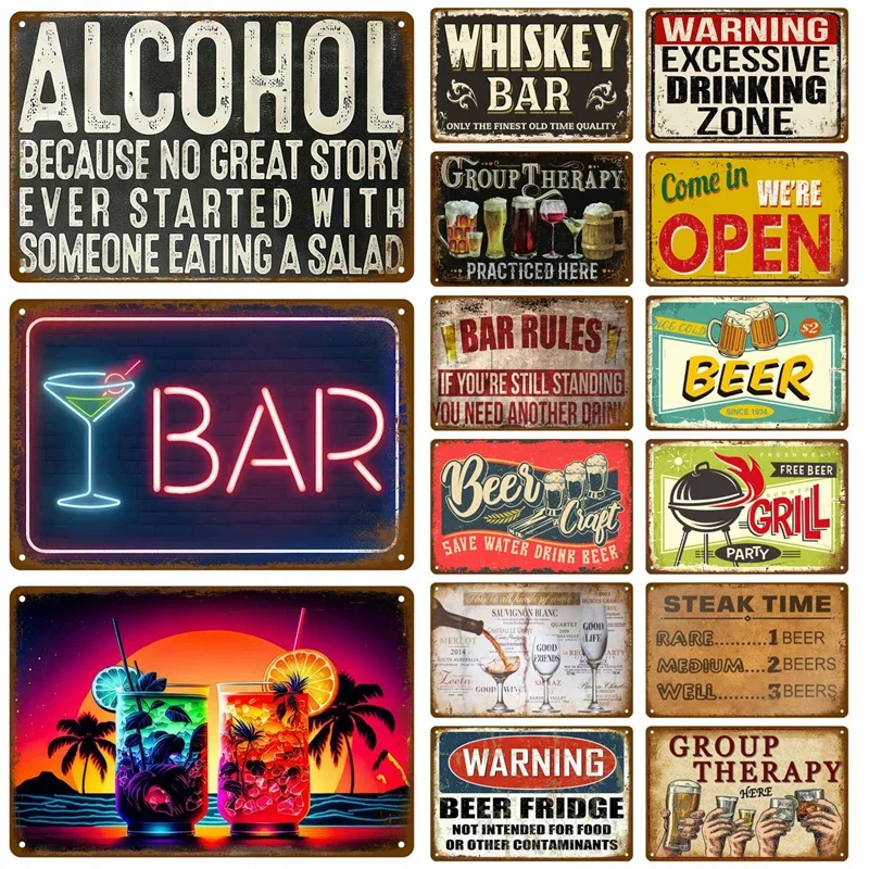 Wine Beer Brand - 2D Flat Aluminum Round Wall Plaque
