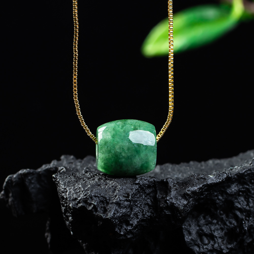 Cocktail Shaker Set - Natural Real Jade Bead Pendant Myanmar