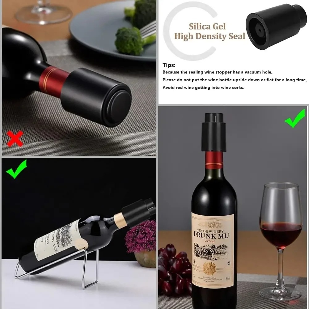 Reusable Push Type Vacuum Memo - Wine Stopper Vacuum review and price