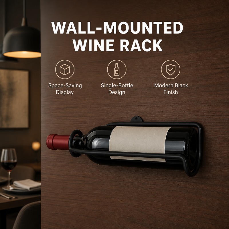 Wall‑Mounted Metal Wine Rack M - Wine Beer Rack review and price