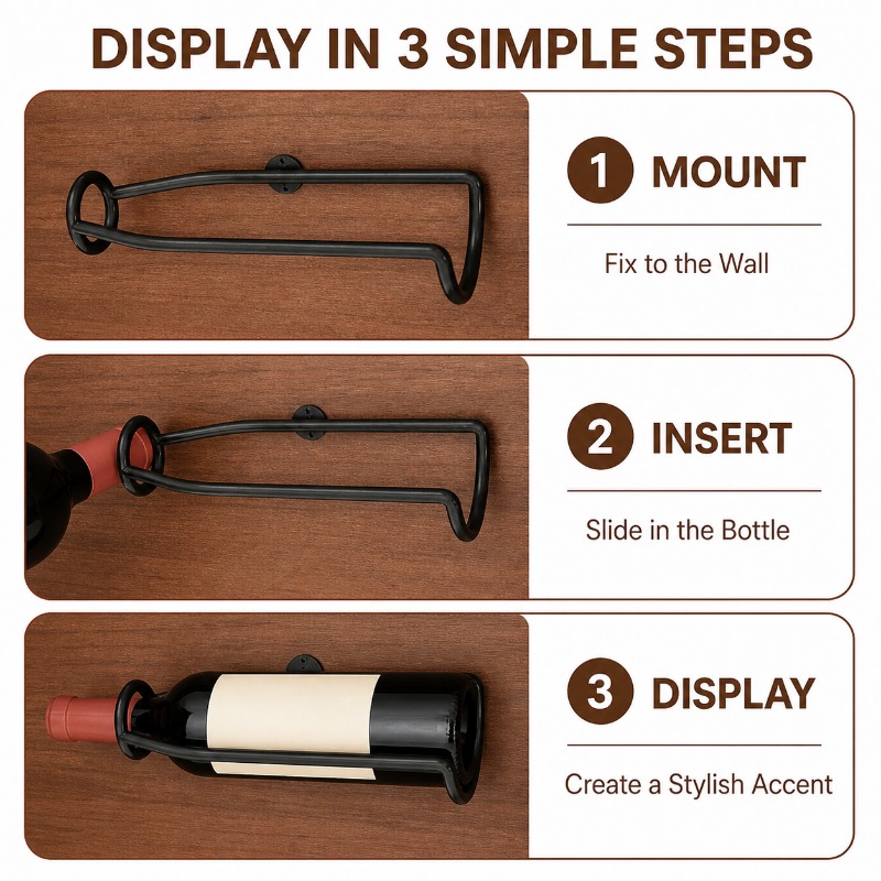 Wall‑Mounted Metal Wine Rack M - Wine Beer Rack review and price