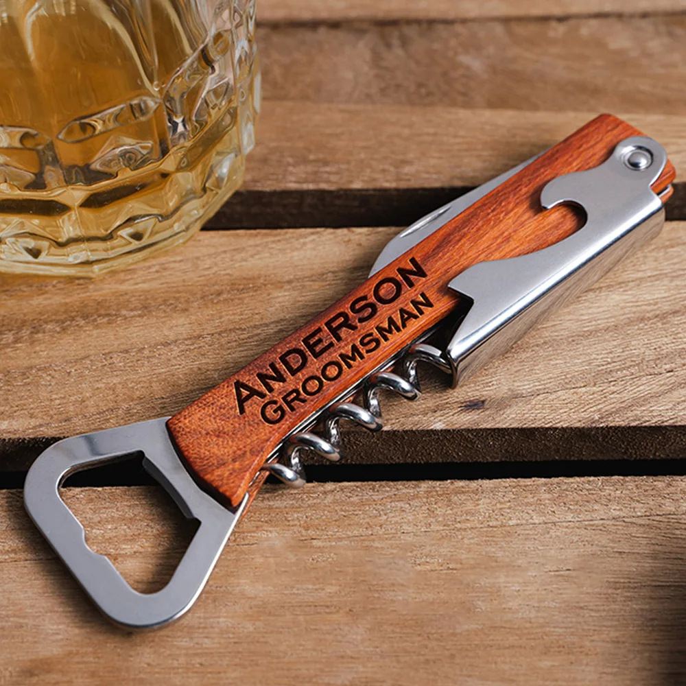 Personalised Logo Wood Handle  - Wine Beer Brand review and price