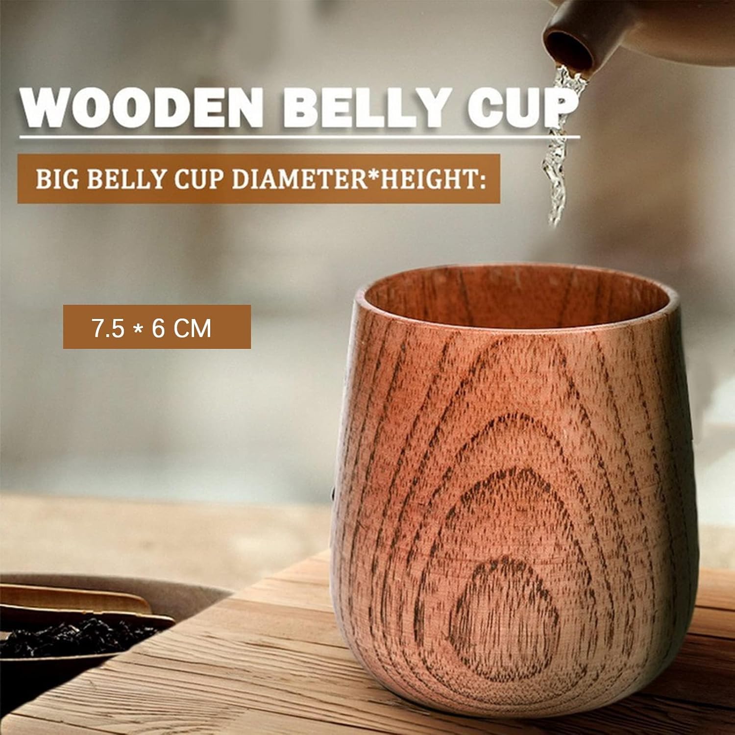 Wooden Tea Cups Top Grade Natu - Wine Beer Coffee Drink review and price