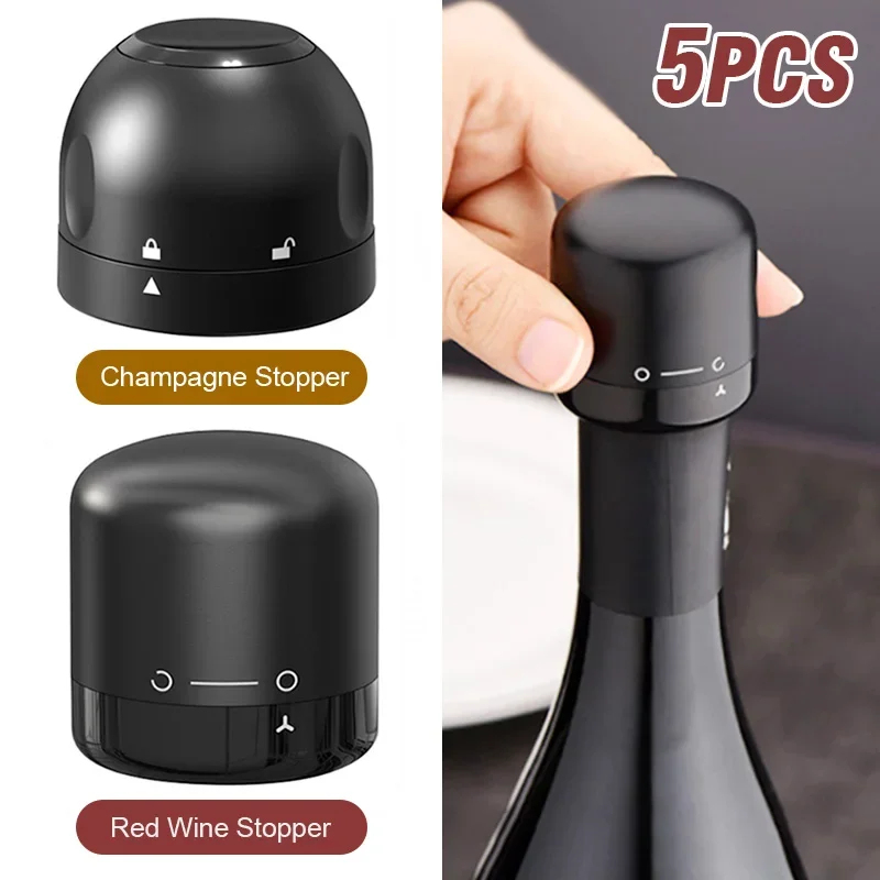 1/5pcs Vacuum Sealed Wine Bott - Wine Stopper Vacuum review and price