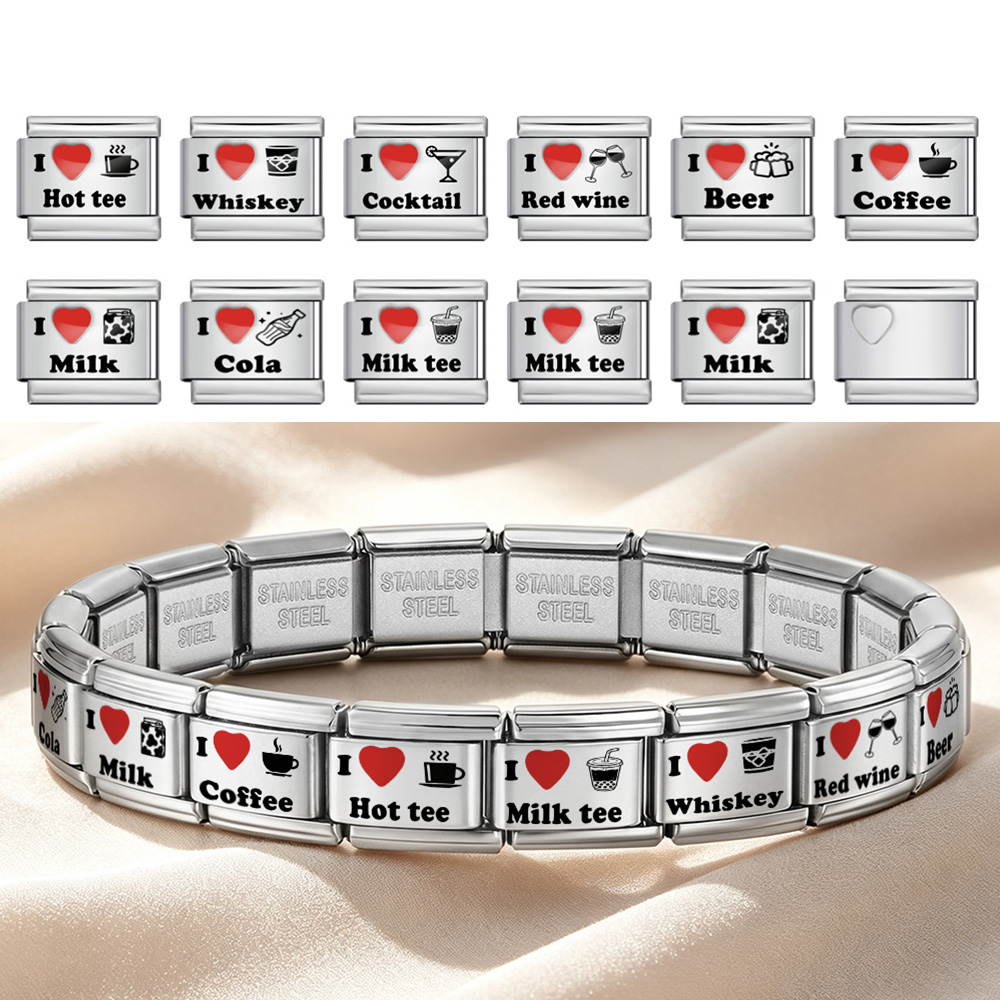 Fashion Italian Charm Link I L - Wine Beer Red review and price