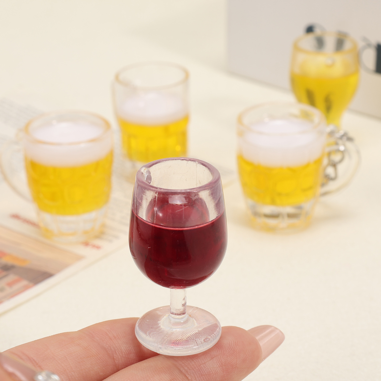3cm Mini Red Wine Glass Fake D - Wine Beer Red review and price