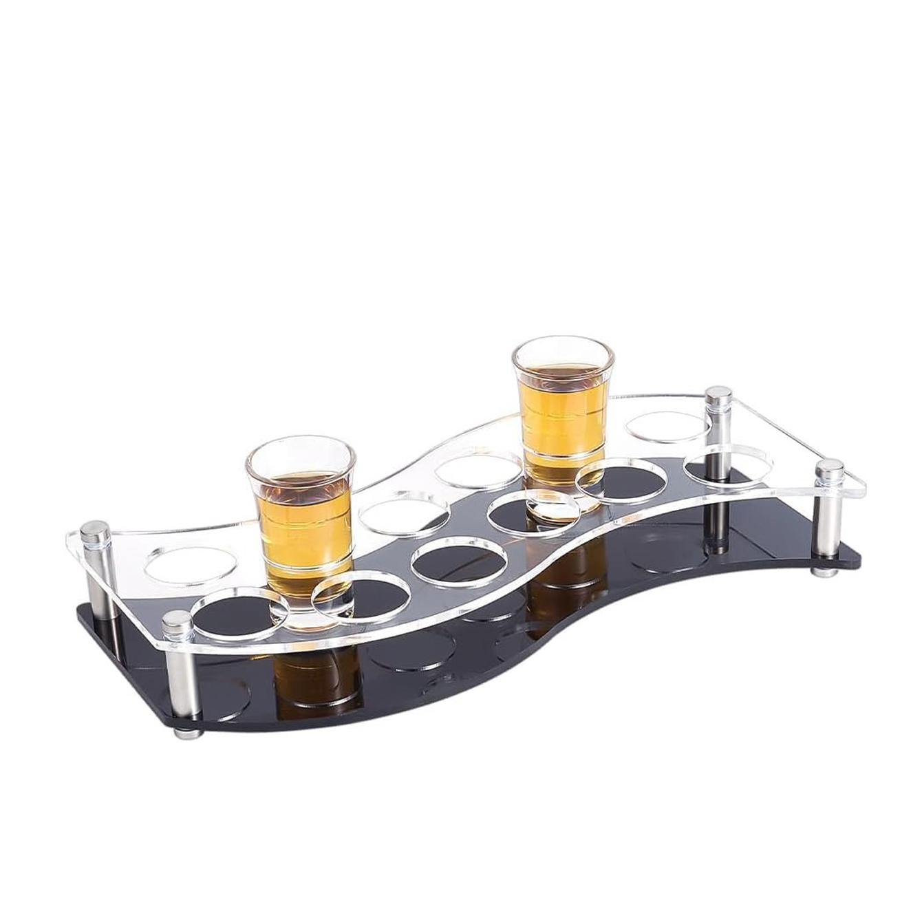 12 Hole Shot Glass Tray Holder - Wine Beer Rack review and price