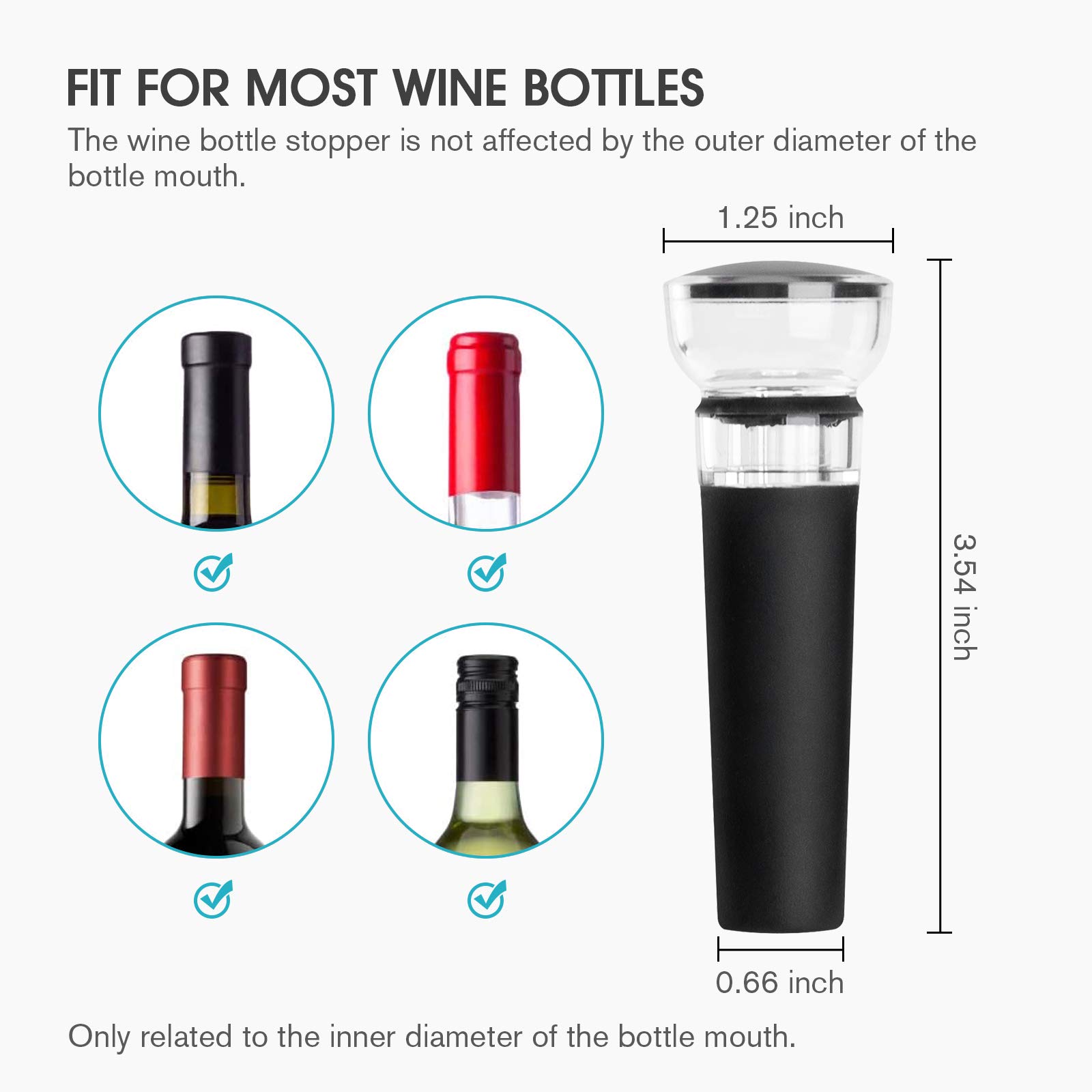 4 Pack Wine Stoppers with Buil - Wine Stopper Vacuum review and price