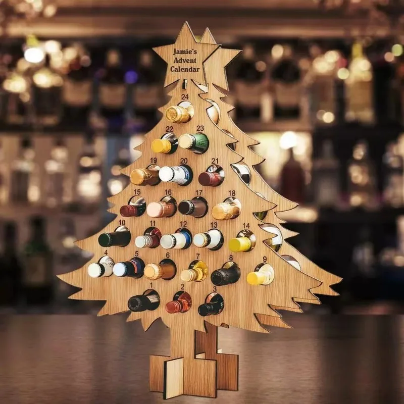 Christmas Tree Wooden Wine Rac - Wine Beer Rack review and price
